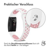 imoshion Silikonband Sport für das Fitbit Inspire - Weiß  /  Rosa