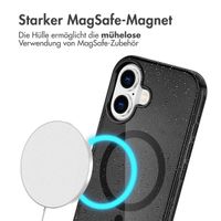 imoshion Sparkle Back Cover mit MagSafe für das Apple iPhone 16 - Glitzer Schwarz