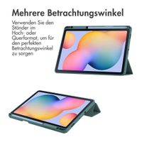 imoshion Trifold Hardcase Klapphülle für das Samsung Galaxy Tab S6 Lite (2020/2022/2024) - Grün