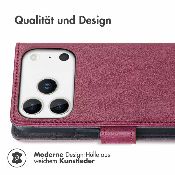 imoshion Luxuriöse Klapphülle Apple iPhone 17 Pro - Bordeaux