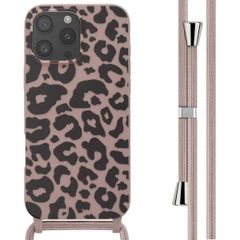imoshion SilikonHülle design mit Band Apple iPhone 16 Pro Max - Animal Pink