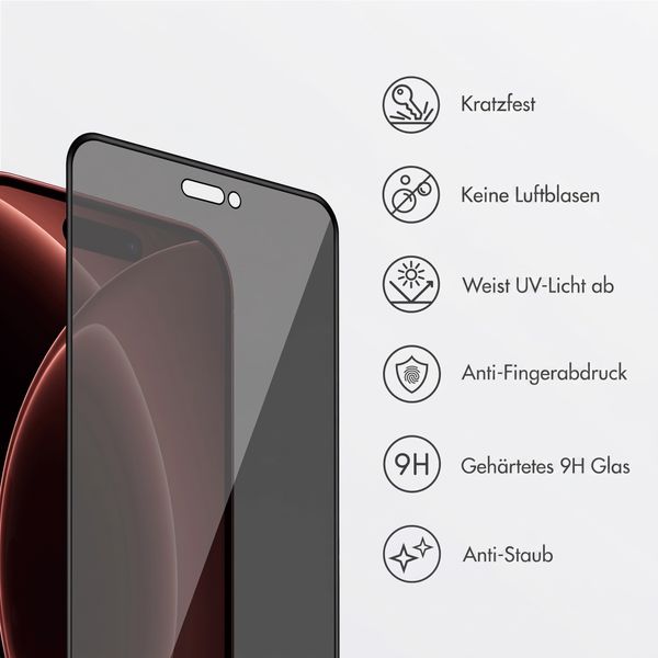 Accezz Sichtschutz-Schutzglas mit Applikator Apple iPhone 18 Pro Max / 17 Pro Max