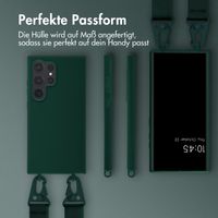 Selencia SilikonHülle mit abnehmbarem Band Samsung Galaxy S24 Ultra - Dunkelgrün