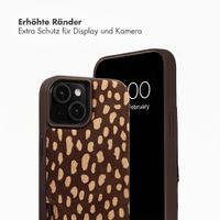 Selencia Nova Echtleder Backcover mit Kartenhalter Apple iPhone 15 - Fawn Chic