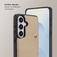 Selencia Nova HandyHülle mit Kordel und Kartenhalter Samsung Galaxy S26 - Beige