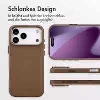 Accezz MagSafe Leather Backcover Apple iPhone 17 Pro Max - Kaffeebraun