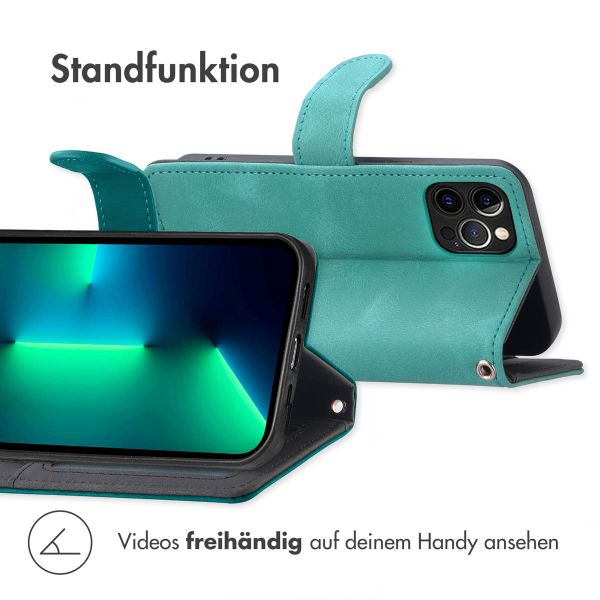 imoshion Klapphülle mit Kordel Apple iPhone 12 (Pro) - Türkis
