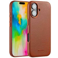 Accezz MagSafe Leather Backcover für das Apple iPhone 16 - Sienna Brown