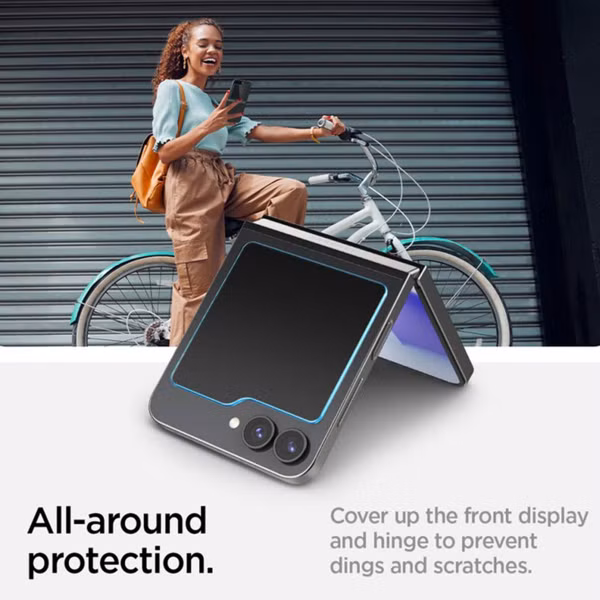 Spigen GLAStR Fit Displayschutzfolie 2er-Pack + Applicator Samsung Galaxy Z Flip 6 / Flip 7 FE