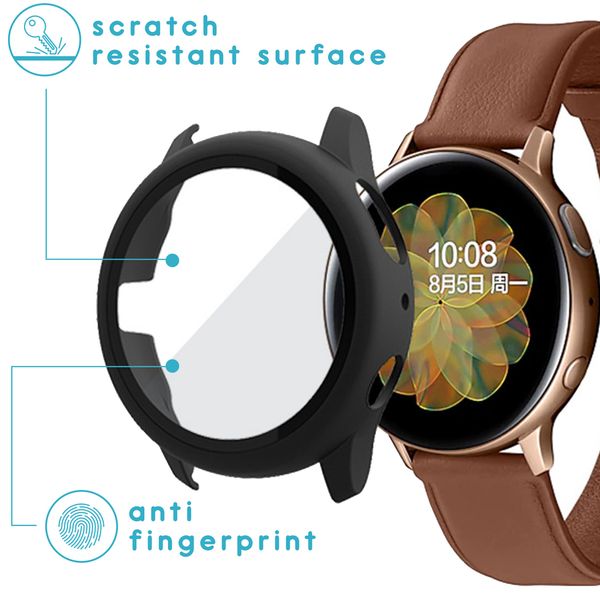 imoshion Full Cover Hard Case fur das Samsung Galaxy Watch Active 2 40 mm Schwarz Handyhuellen