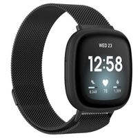 imoshion Milanese Armband Multipack für das Fitbit Versa 4 / 3 / Sense (2) - Schwarz / Rosé Gold