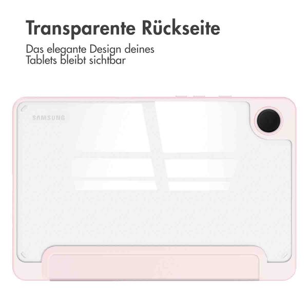 imoshion Trifold Hardcase Klapphülle für das Samsung Galaxy Tab A9 8.7 Zoll - Rosa