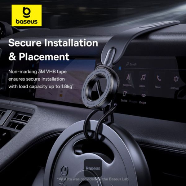 Baseus C02 Go Handyhalterung Auto - Magnetisch - Armaturenbrett und Mittelkonsole - Cluster Black