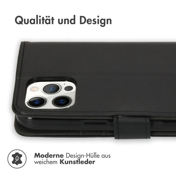imoshion Luxuriöse Klapphülle Apple iPhone 12 Pro Max - Schwarz
