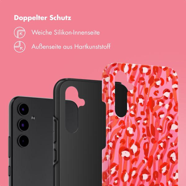 Selencia Vivid Tough Back Cover für das Samsung Galaxy A34 - Wild Spots Lipstick