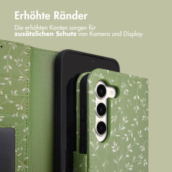 imoshion Design Klapphülle Samsung Galaxy S23 - Green Flowers