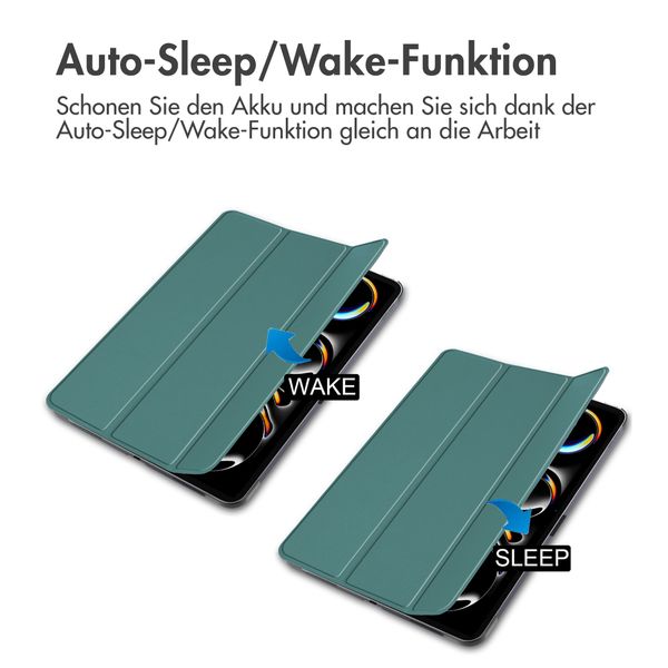 imoshion Trifold Klapphülle Apple iPad Pro 11 (2024) M4 - Dunkelgrün