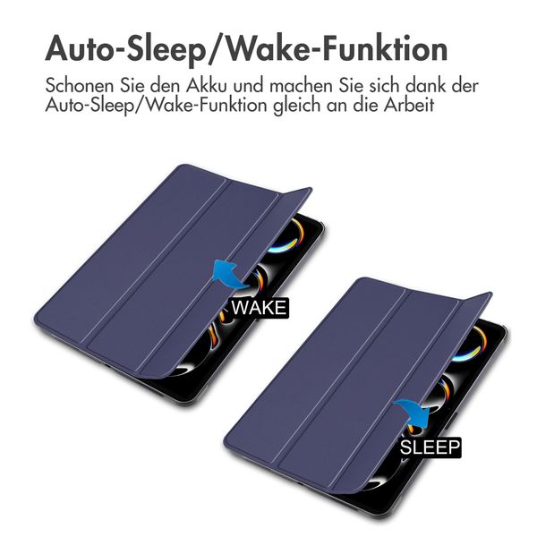 imoshion Trifold Klapphülle Apple iPad Pro 11 (2024) M4 - Dunkelblau