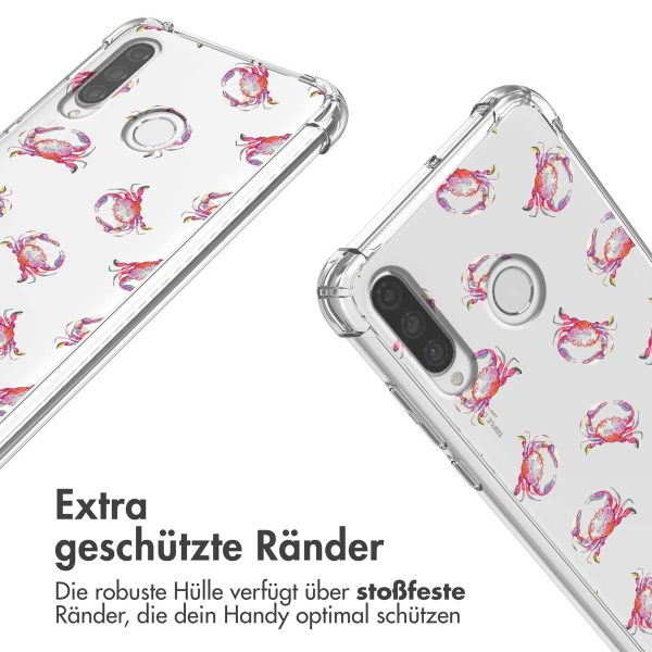 imoshion Design Hülle mit Band für das Huawei P30 Lite - Crab Watercolor