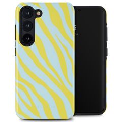 Selencia Vivid Back Cover Samsung Galaxy S23 - Zebra Winter Sky Titanium Yellow
