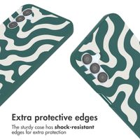 imoshion SilikonHülle design mit Band Samsung Galaxy A15 (5G/4G) - Petrol Green Groovy