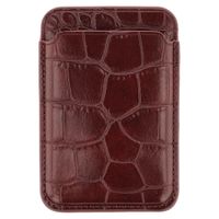 Selencia Croco Kartenhalter mit MagSafe - Burgundy