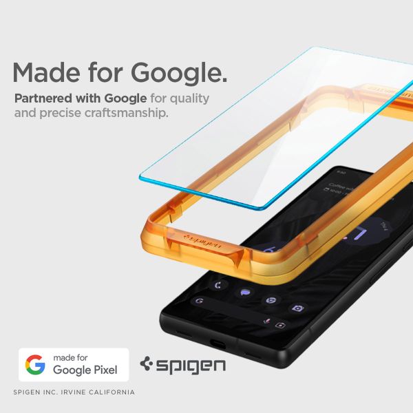 Spigen GLAStR Fit Displayschutzfolie  + Applicator 2-pack für das Google Pixel 7a