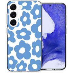 imoshion Design Hülle Samsung Galaxy S23 Plus - Retro Blue Flowers