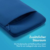 imoshion Laptop Hülle mit Fach 15-16 Zoll - Laptop Sleeve - Cobalt Blue
