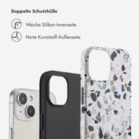 Selencia Vivid Tough Back Cover für das iPhone 14 - Chic Terazzo