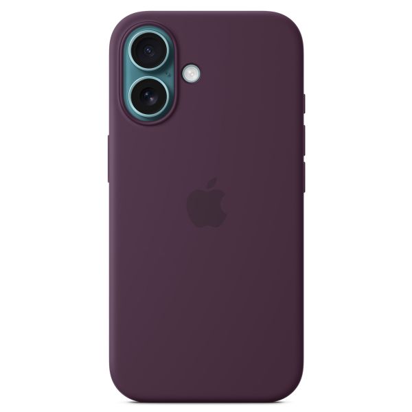 Apple Silikon-Case MagSafe für das Apple iPhone 16 - Plum