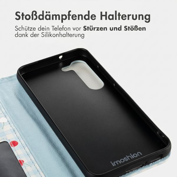 imoshion Design Klapphülle Samsung Galaxy S23 - Cherry Check