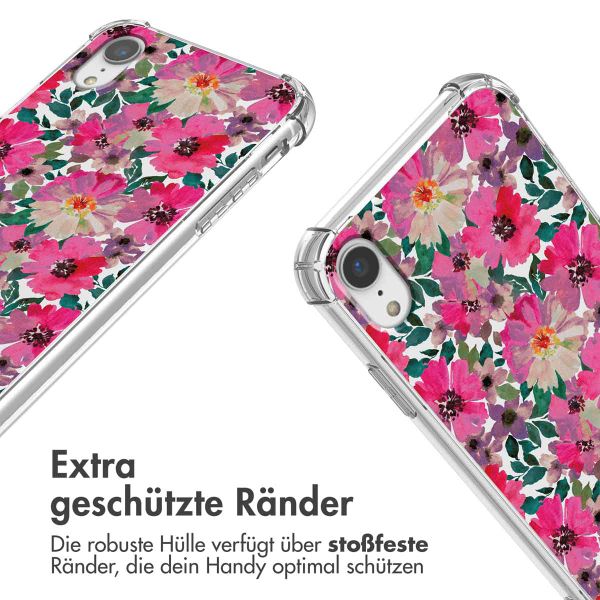 imoshion Design Hülle mit Band Apple iPhone Xr - Flower Water