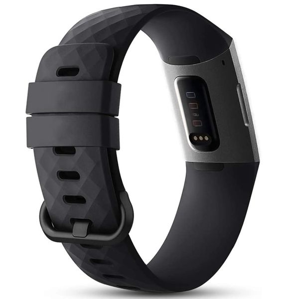 imoshion Silikonband für die Fitbit Charge 3 / 4 - Schwarz