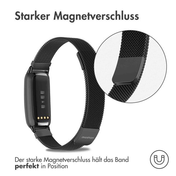 imoshion Mailändische Magnetarmband für das Fitbit Luxe - Größe S - Schwarz