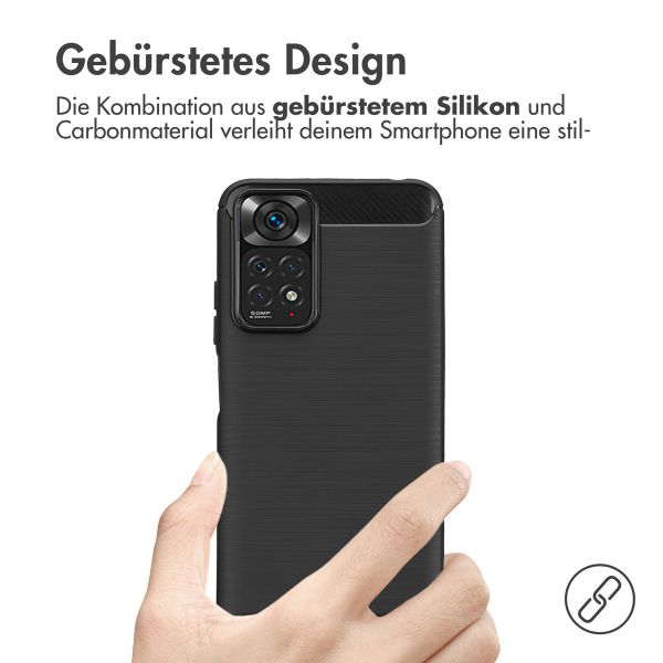 imoshion Brushed Back Cover Xiaomi Redmi Note 11 (4G) / Note 11S (4G) - Schwarz