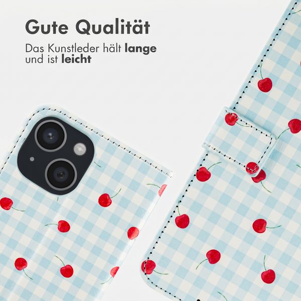 imoshion Design Klapphülle Apple iPhone 13 - Cherry Check