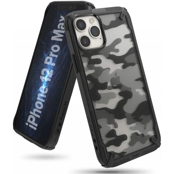 Ringke Fushion X Case für das iPhone 12 Pro Max - Camo Schwarz