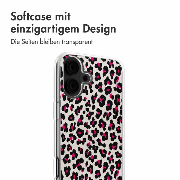 imoshion Design Hülle iPhone 16 - Leopard Pink