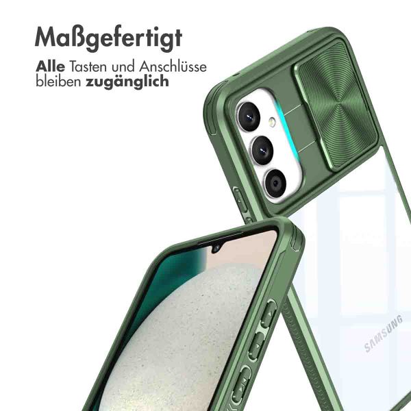 imoshion Back Cover mit Kameraschieber für das Samsung Galaxy A34 (5G) - Dunkelgrün