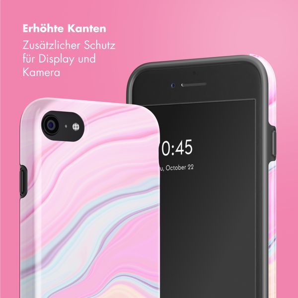 Selencia Vivid Back Cover Apple iPhone SE (2022 / 2020) / 8 / 7 - Pastel Lipstick Marble