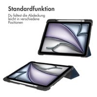 Accezz Rugged Trifold Klapphülle Apple iPad Air 11 Zoll (2025) M3 / (2024) M2 / Air 5 (2022) / Air 4 (2020) - Dunkelblau