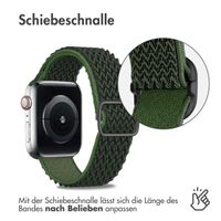 imoshion Elastische Nylonarmband für das Apple Watch Series 1-9 / SE - 38/40/41 mm / Series 10 - 42 mm - Dunkelgrün