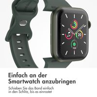 imoshion Silikon-Armband⁺ für  Apple Watch Series 1 t/m 9 / SE (38/40/41 mm) | Series 10 / 11 (42 mm) - Größe S/M - Olive