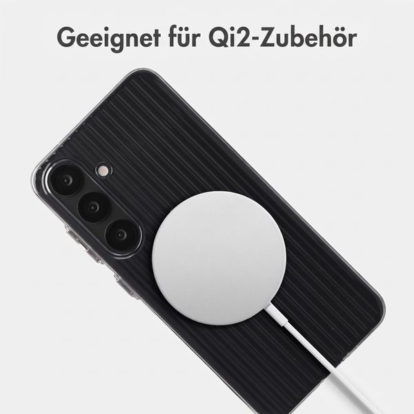 Accezz Lite Backcover mit MagSafe | Fluted | Samsung Galaxy S25 - Schwarz