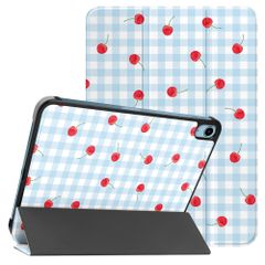 imoshion Design Trifold Klaphülle Apple iPad 11 (2025) 11 Zoll A16 / iPad 10 (2022) 10.9 Zoll - Cherry Check