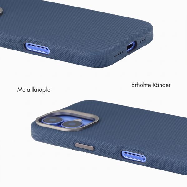 Accezz Mesh Backcover mit MagSafe Apple iPhone 16 - Dunkelblau