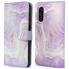 imoshion Design Klapphülle Samsung Galaxy A36 - Purple Marble