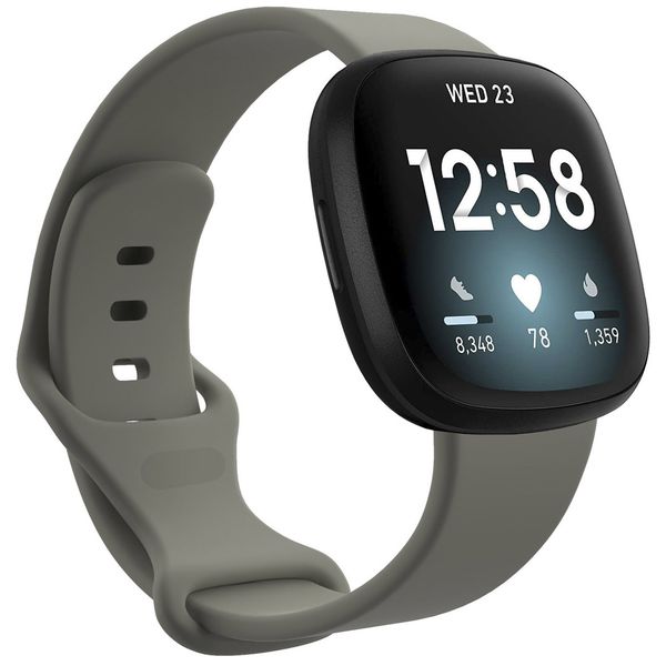 imoshion Silikonband für das Fitbit Versa 4 / 3 / Sense (2) - Dunkelgrau