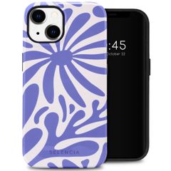 Selencia Vivid Back Cover Apple iPhone 14 - Modern Bloom Sapphire Blue